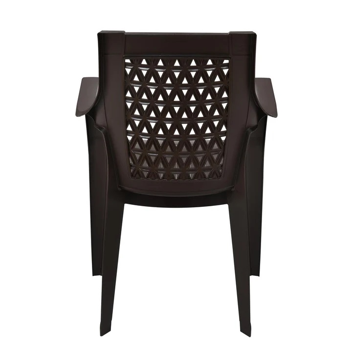Nilkamal Elevate Plastic Arm Chair (Season Rust Brown) 6