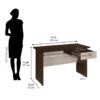 Nilkamal Enzo Office 4 ft Table (Brown & Cloud Ash) 10