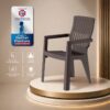 Nilkamal Ortho Comfort Plastic Arm Chair (Rattan Dark Beige) 2