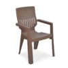 Nilkamal Ortho Comfort Plastic Arm Chair (Rattan Dark Beige) 5