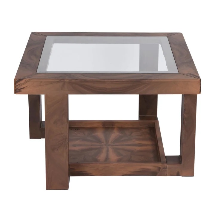 Nilkamal Winny Glass Top Center Table (Walnut) 3