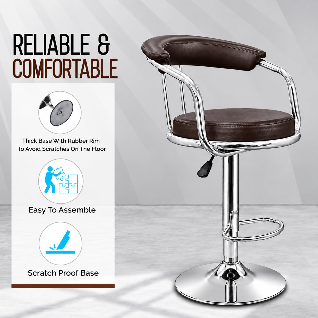 GNJ Bar Stool (Brown) 3