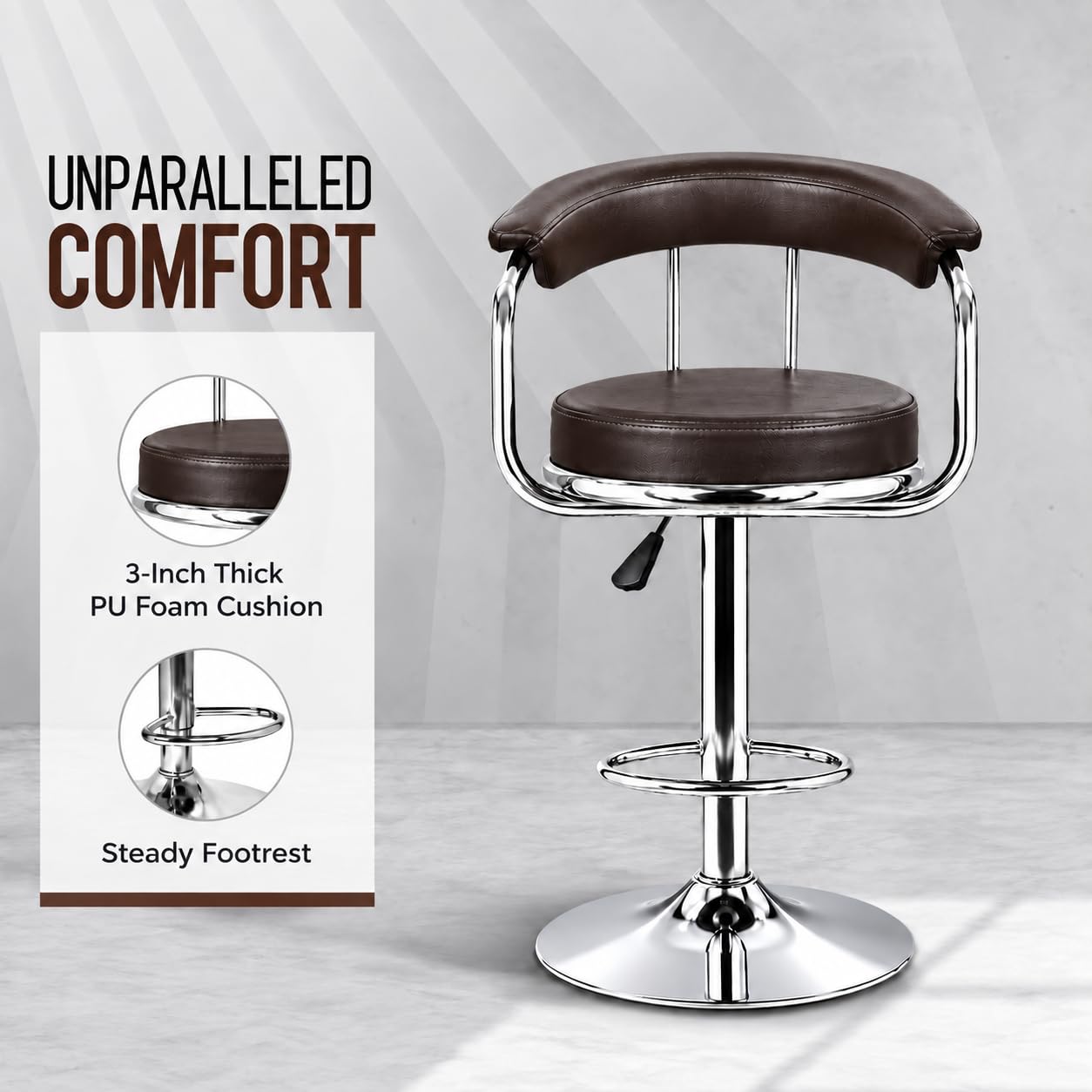 GNJ Bar Stool (Brown) 5