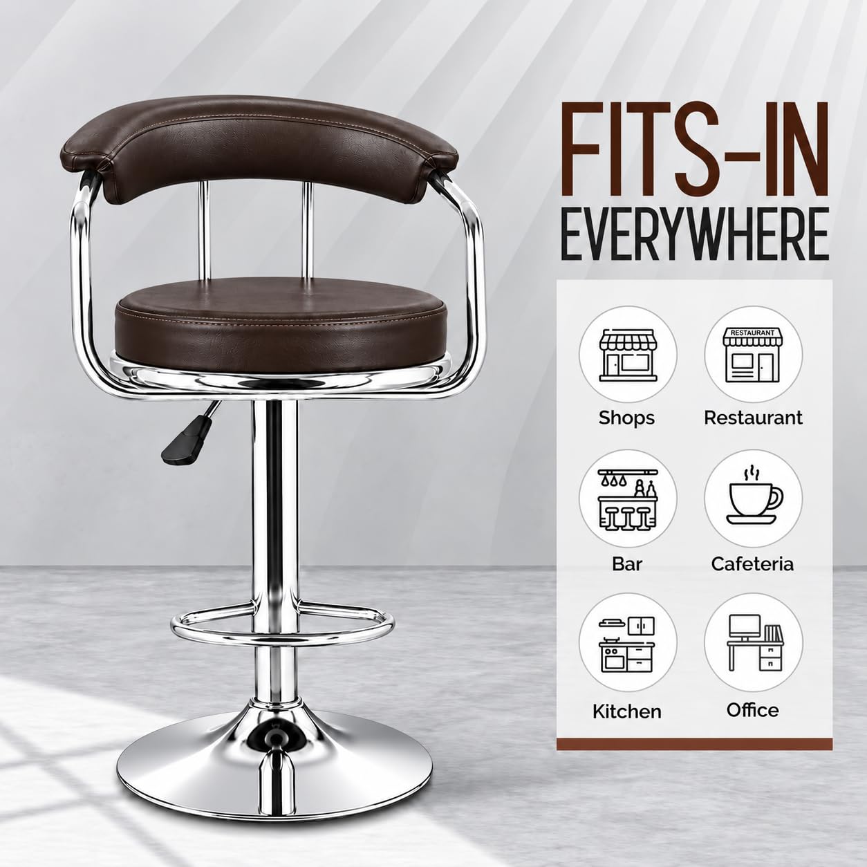 Kemon Bar Stool (Brown) 8