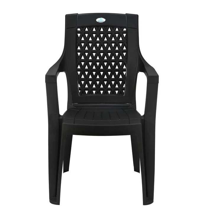 Nilkamal Elevate Plastic Arm Chair (Iron Black) 3