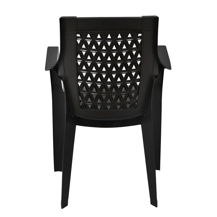 Nilkamal Elevate Plastic Arm Chair (Iron Black) 4