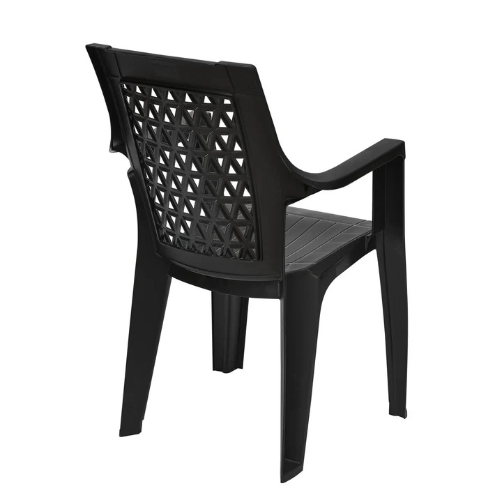 Nilkamal Elevate Plastic Arm Chair (Iron Black) 6