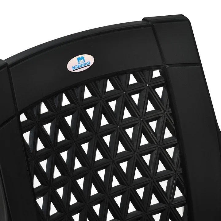Nilkamal Elevate Plastic Arm Chair (Iron Black) 7