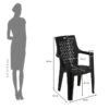 Nilkamal Elevate Plastic Arm Chair (Iron Black) 9